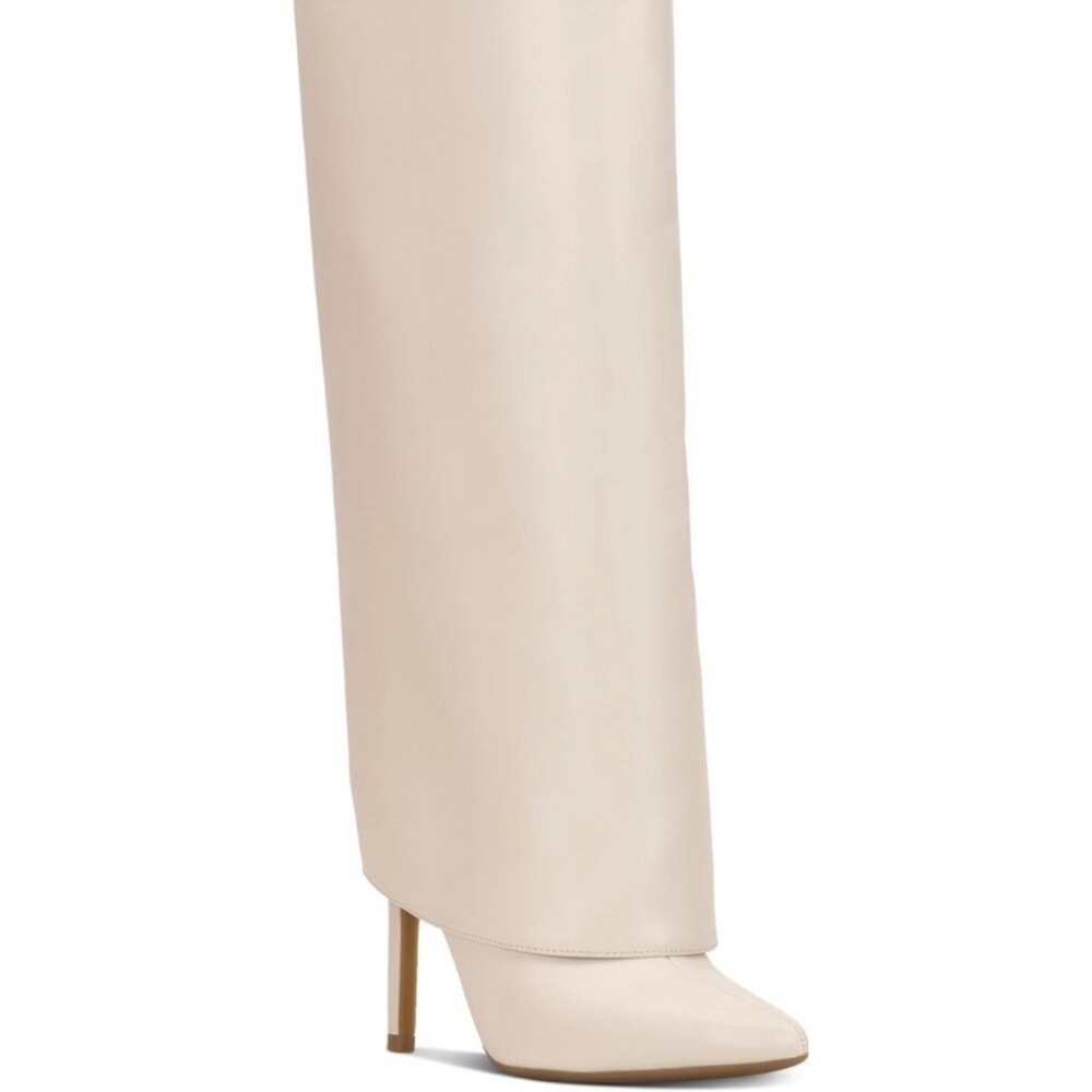 Elegant Cream Heeled Boots